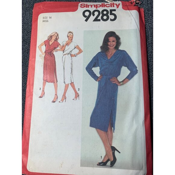 Simplicity Misses Dress Sewing Pattern sz 14 9285 - uncut - Picture 4 of 4